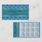 Carte De Visite Peacock Blue Paisley (Devant / Derrière)