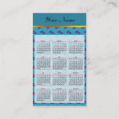 Carte De Visite Peacock Blue Paisley (Dos)