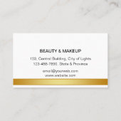 Carte De Visite Peacock Elegant Abstrait Gold Parties scintillant  (Dos)