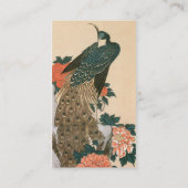 Carte De Visite Peacock et Peonies par Ando Hiroshige (Dos)