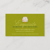 Carte De Visite Peacock Feather Damask Home Decor Designer (Dos)