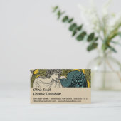 Carte De Visite Peacock Fine Art Bird Nouveau (Debout devant)