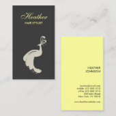 CARTE DE VISITE PEACOCK FLOURISH TAN/GRIS (Devant / Derrière)