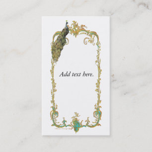 Carte de visite Peacock in Paisley