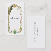 Carte de visite Peacock in Paisley (Devant / Derrière)