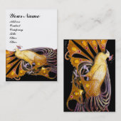 Carte De Visite PEACOCK jaune noir blanc (Devant / Derrière)