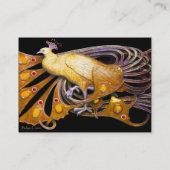Carte De Visite PEACOCK jaune noir blanc (Dos)