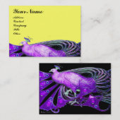 Carte De Visite PEACOCK jaune violet noir (Devant / Derrière)