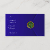 Carte de visite Peacock Joyau oeil profond bleu Ve (Dos)