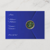 Carte de visite Peacock Joyau oeil Rich Velvet ble (Dos)