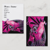 Carte De Visite PEACOCK rose noir blanc (Devant / Derrière)