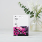Carte De Visite PEACOCK rose noir blanc (Debout devant)