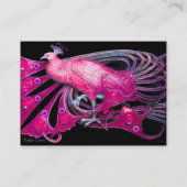 Carte De Visite PEACOCK rose noir blanc (Dos)