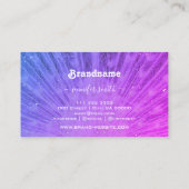 Carte De Visite Peacock rose violet exceptionnel sur noir (Dos)