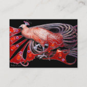 Carte De Visite PEACOCK rouge noir gris foncé (Dos)