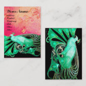 Carte De Visite PEACOCK vert noir (Devant / Derrière)
