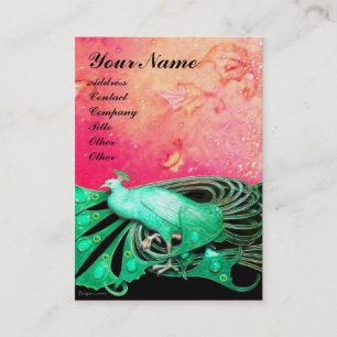 Carte De Visite PEACOCK vert noir