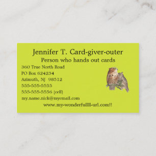 Carte De Visite Pear Green D1E231 Monochrome monochrome couleur un
