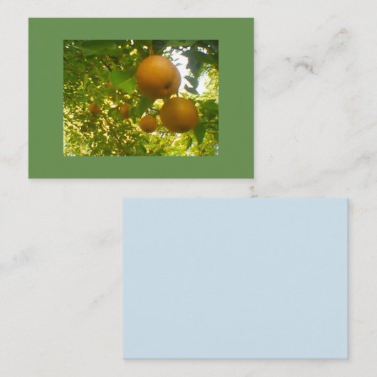 Carte De Visite Pear tree (Devant / Derrière)