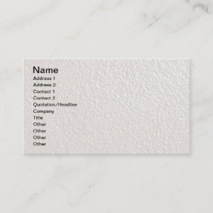 Carte De Visite PEARL crémeux blanc texturé arrière - plans mod