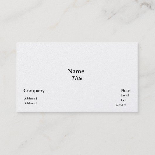 Carte de visite Pearl Finish (Devant)