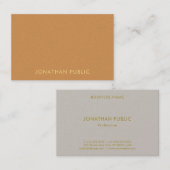 Carte De Visite Pearl Finish Moderne Elégant Couleurs Simple Premi (Devant / Derrière)