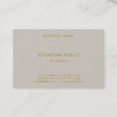 Carte De Visite Pearl Finish Moderne Elégant Couleurs Simple Premi (Dos)