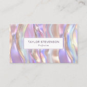 Carte De Visite Pearl Iridescence Holographique Pastel (Devant)