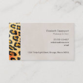 Carte De Visite Peau animale sauvage exotique (Dos)