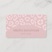 Carte de visite Peau Cheetah Rose (Devant)