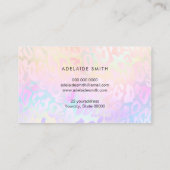 Carte De Visite peau d'animal rose violet motif (Dos)