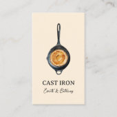 Carte De Visite Peau de fer noir Cast Chef personnel et restaurati (Devant)