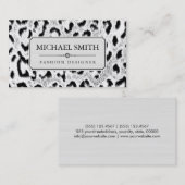 Carte De Visite Peau de léopard moderne élégante professionnelle # (Devant / Derrière)