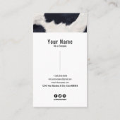 CARTE DE VISITE PEAU DE VACHE (Dos)