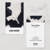 CARTE DE VISITE PEAU DE VACHE (Devant / Derrière)