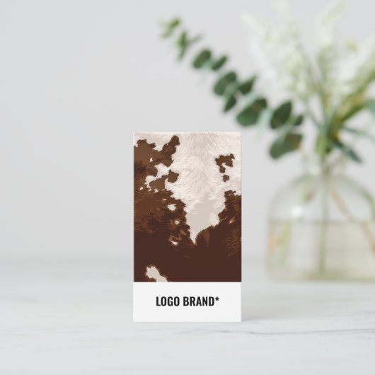 CARTE DE VISITE PEAU DE VACHE (Debout devant)