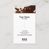 CARTE DE VISITE PEAU DE VACHE (Dos)