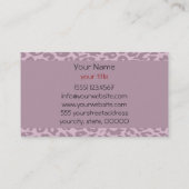 Carte De Visite Peau Empreinte de léopard et monogramme (Dos)