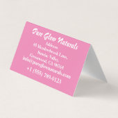 Carte de visite Peau et cheveux bio naturel (Dos)