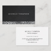 Carte De Visite Peau léopard | Concepteur de mode (Devant / Derrière)