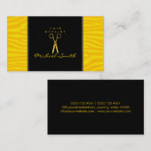 Carte De Visite Peau moderne #67 de zèbre de coiffeur de ciseaux (Devant / Derrière)