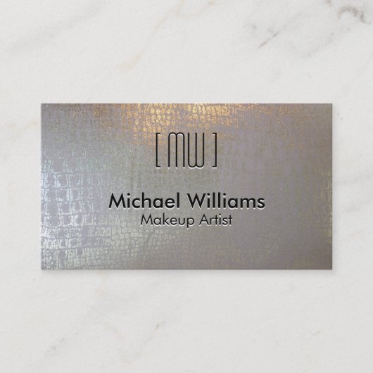 Carte De Visite Peau Professionnelle élégante Crocodile Reptile (Devant)