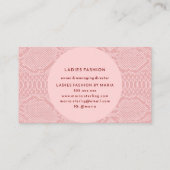 Carte de visite Peau Python rose clair (Dos)
