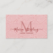 Carte de visite Peau Python rose clair (Devant)