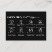 Carte De Visite Peau radio-fréquence resserrer le Merci post-soins (Dos)
