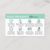 Carte De Visite Peau radio-fréquence Serrer le vert après soins (Dos)