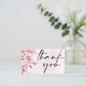 Carte De Visite Peau rose pastel script commander logo merci (Debout devant)