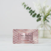 Carte De Visite Peau rose Serpent Marbre classique brillant (Debout devant)