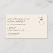 Carte De Visite Peau Visage féminine esthétique neutre (Dos)