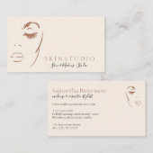 Carte De Visite Peau Visage féminine esthétique neutre (Devant / Derrière)